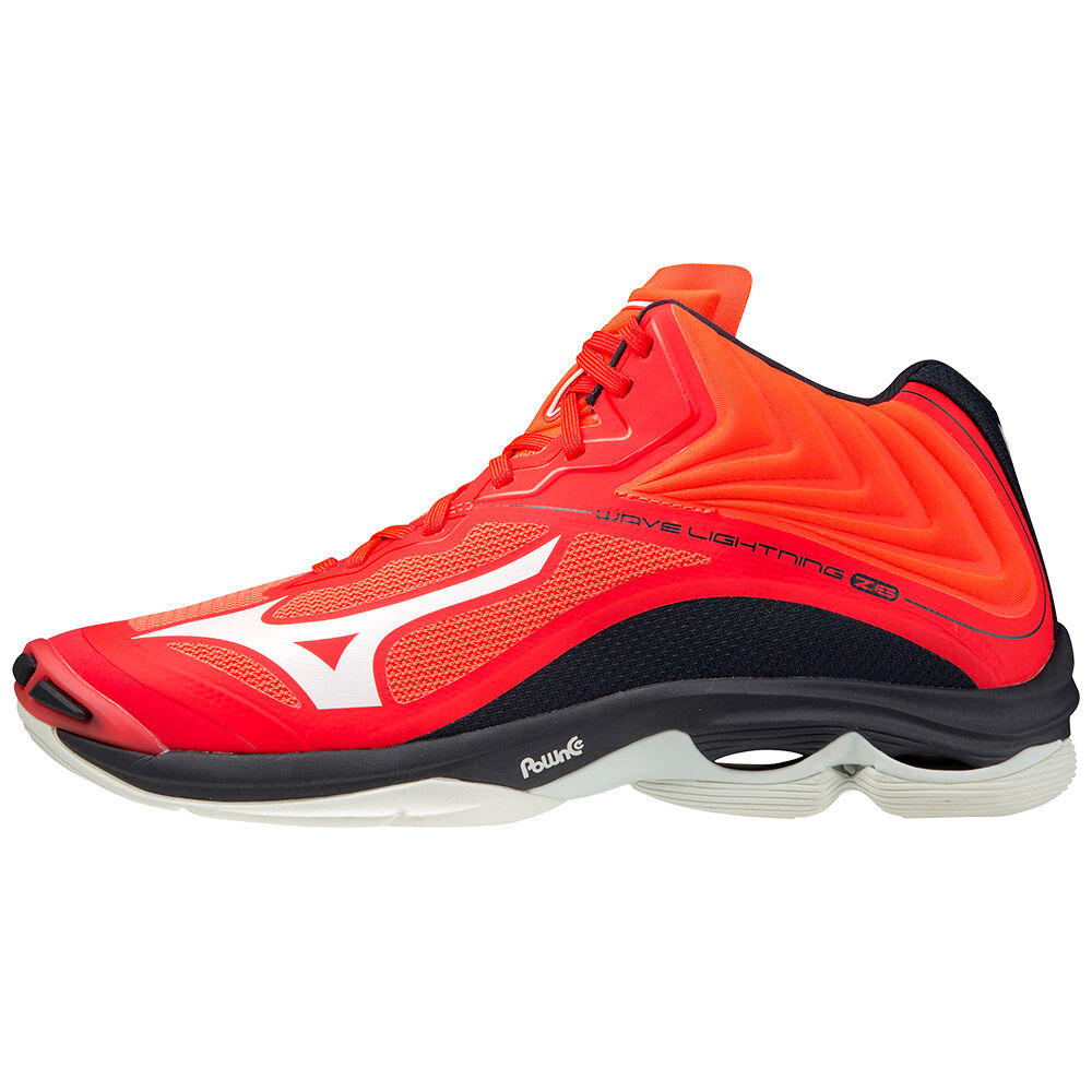 Tenis Para Voleibol Mizuno Wave Lightning Z6 Mid Para Hombre Naranjas/Blancos/Azules 8645302-HV